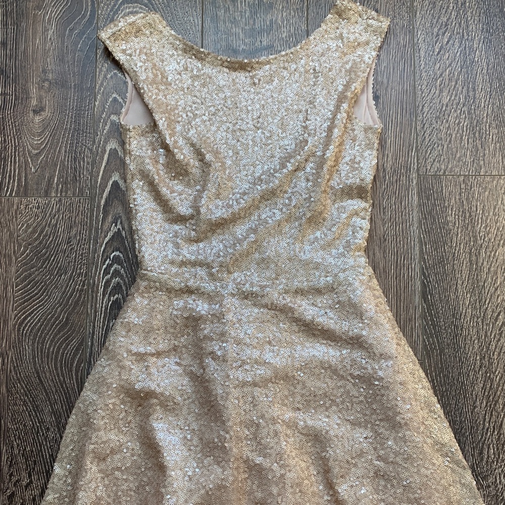 Tobi rose gold sequin dress